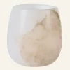 Alabaster oval kynttilälyhty luonnonvalkoinen