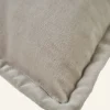 Andrea velour koristetyynynpäällinen vaalean beige