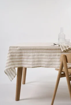 Atelier stripe pellavaliina beige