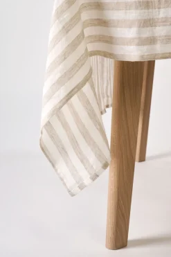 Atelier stripe pellavaliina beige