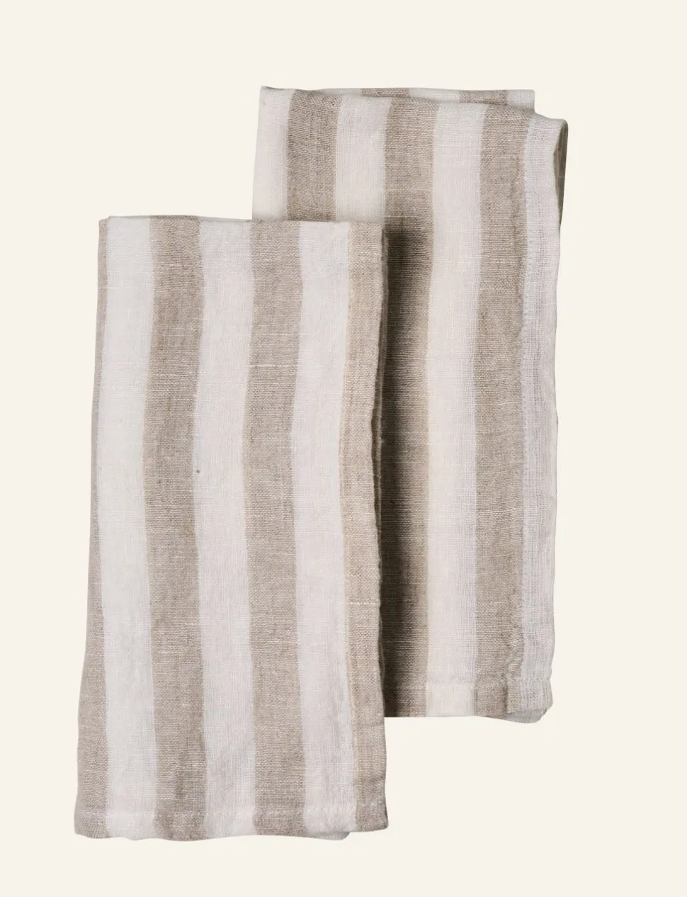 Atelier stripe pellavaservetti beige