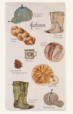 Autumn vibes ruokapaperiservetti moniväri/valkoinen