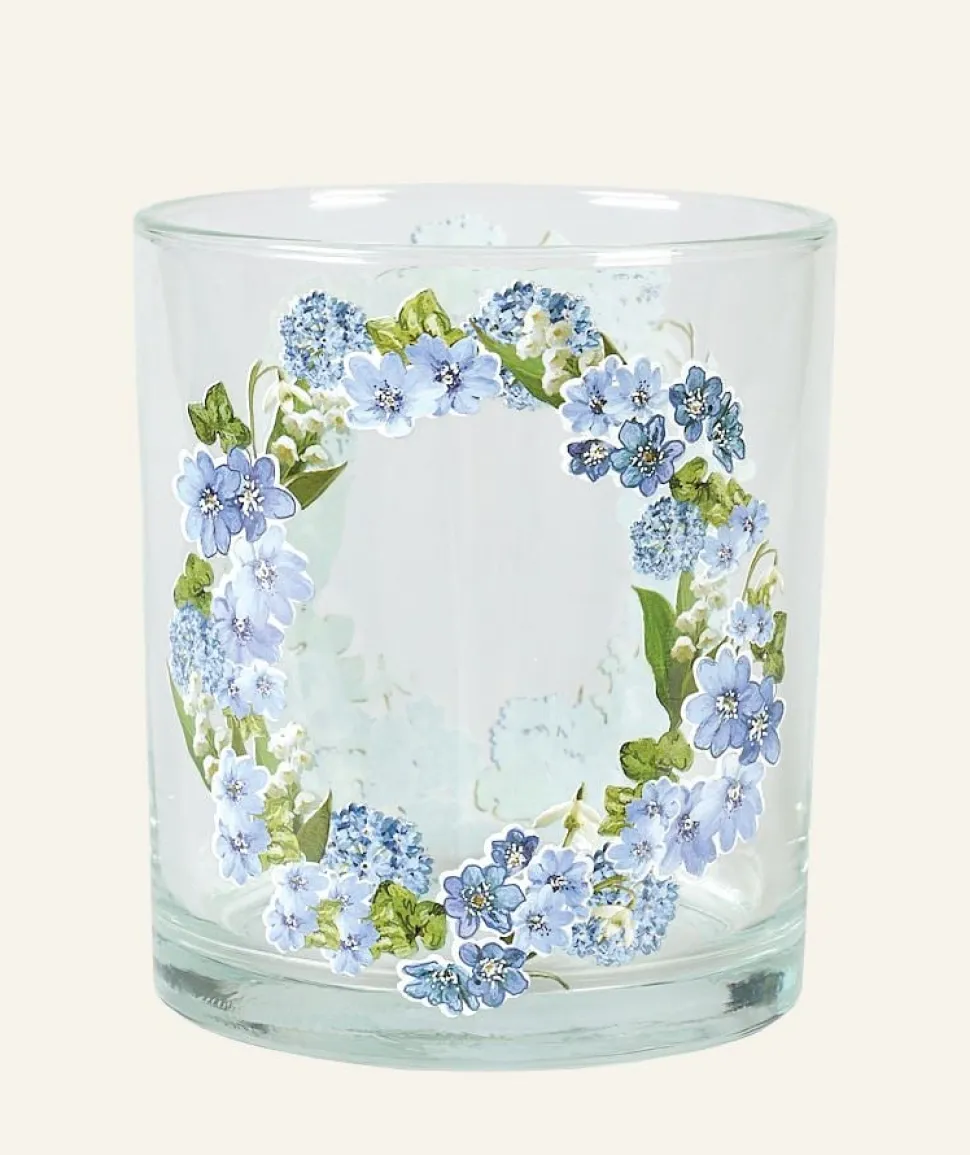 Blue Wreath kynttilälyhty sininen
