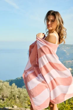 Cabana Contrast kylpypyyhe roosa