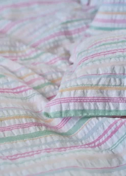 Candy pussilakanasetti lankavärjättyä kreppipuuvillaa moniväri