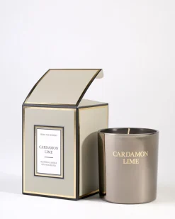 Cardamon Lime metallic tuoksukynttilä beige