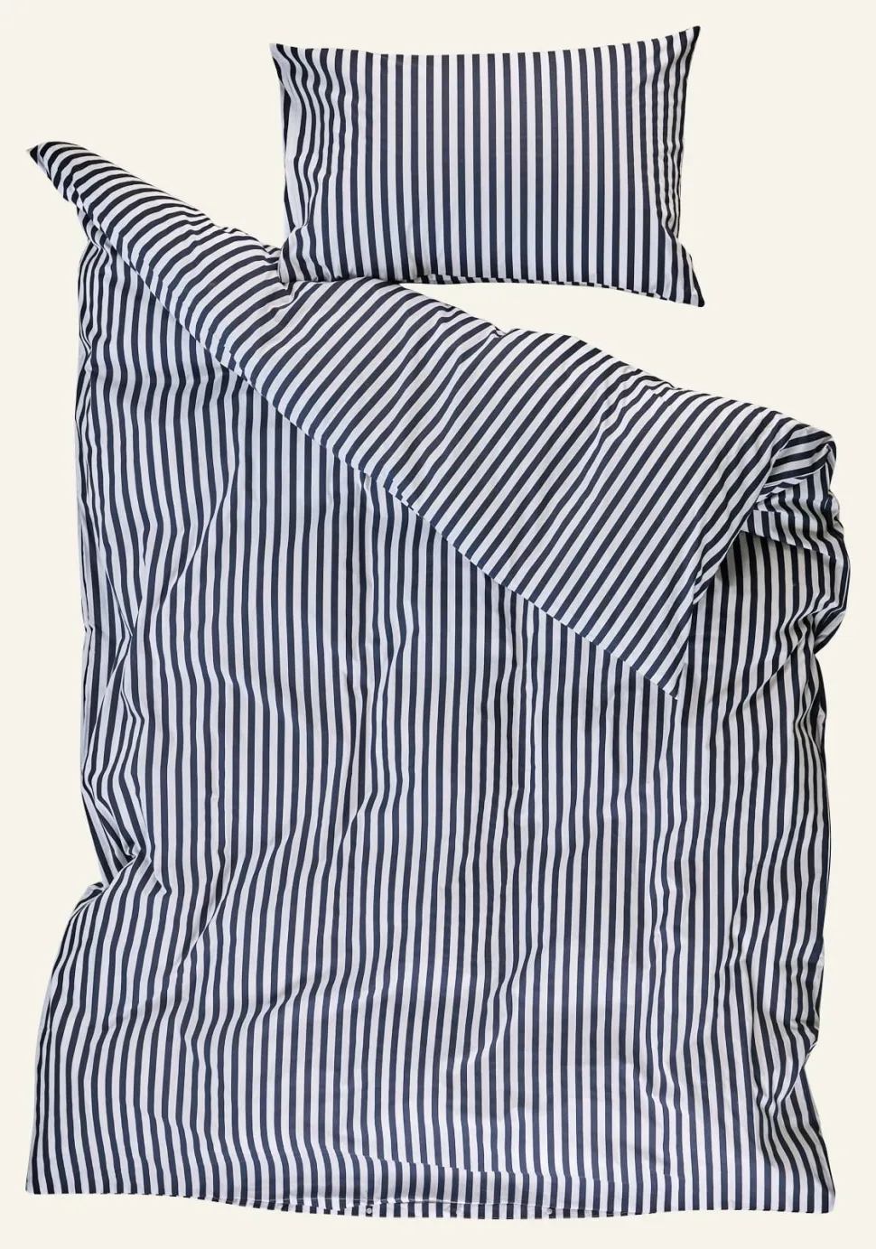 Classic stripe pussilakanasetti puuvillaa mariininsininen