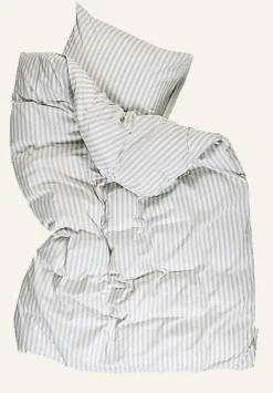 Classic stripe pussilakanasetti puuvillaa sininen
