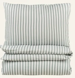 Classic stripe pussilakanasetti puuvillaa vihreä