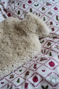 Curly wool kuumavesipullo beige