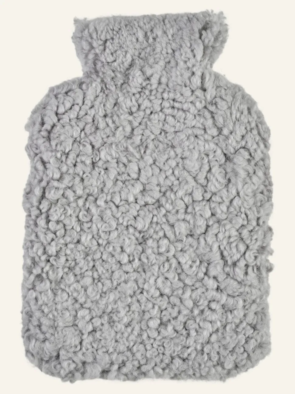 Curly wool kuumavesipullo vaaleanharmaa