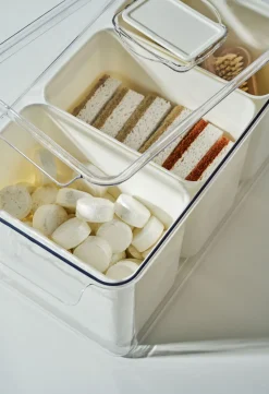Fresh 3-cell säilytyslaatikko luonnonvalkoinen