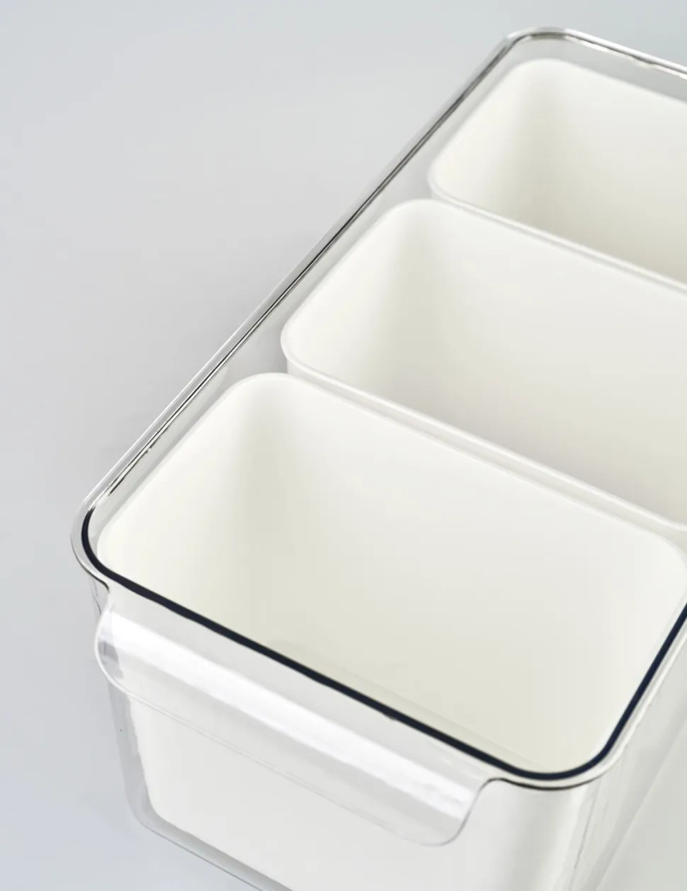 Fresh 3-cell säilytyslaatikko luonnonvalkoinen