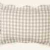Gina gingham koristetyyny beige