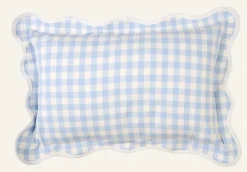 Gina gingham koristetyyny vaaleansininen