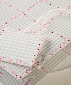 Gingham lahjapussi moniväri/roosa