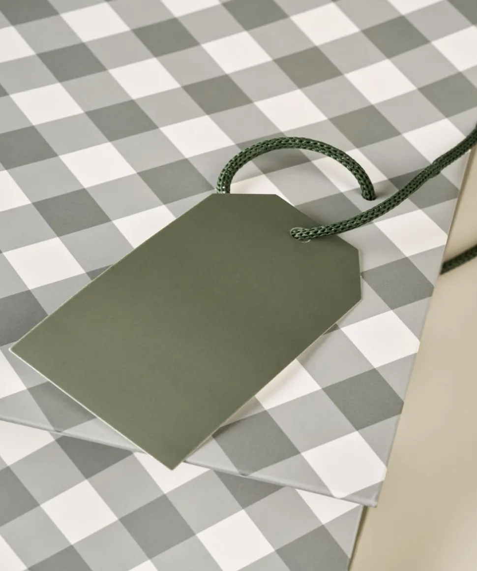 Gingham lahjapussi moniväri/vihreä