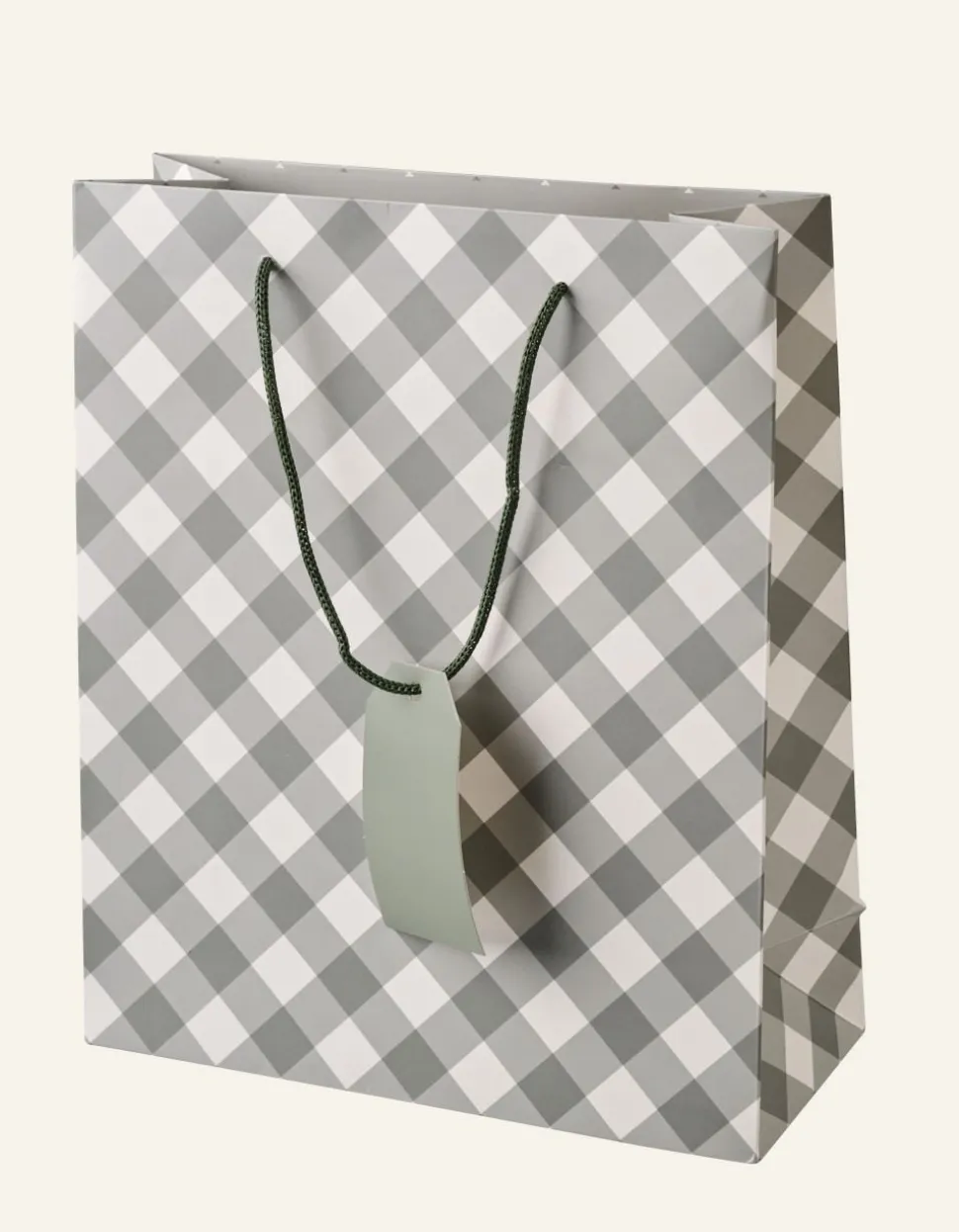 Gingham lahjapussi moniväri/vihreä