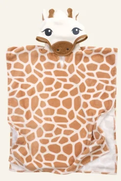 Giraffe poncho moniväri/beige