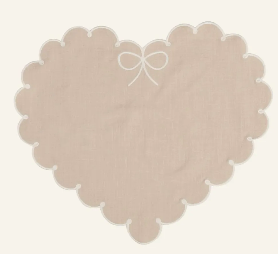 Heart lautasliina beige