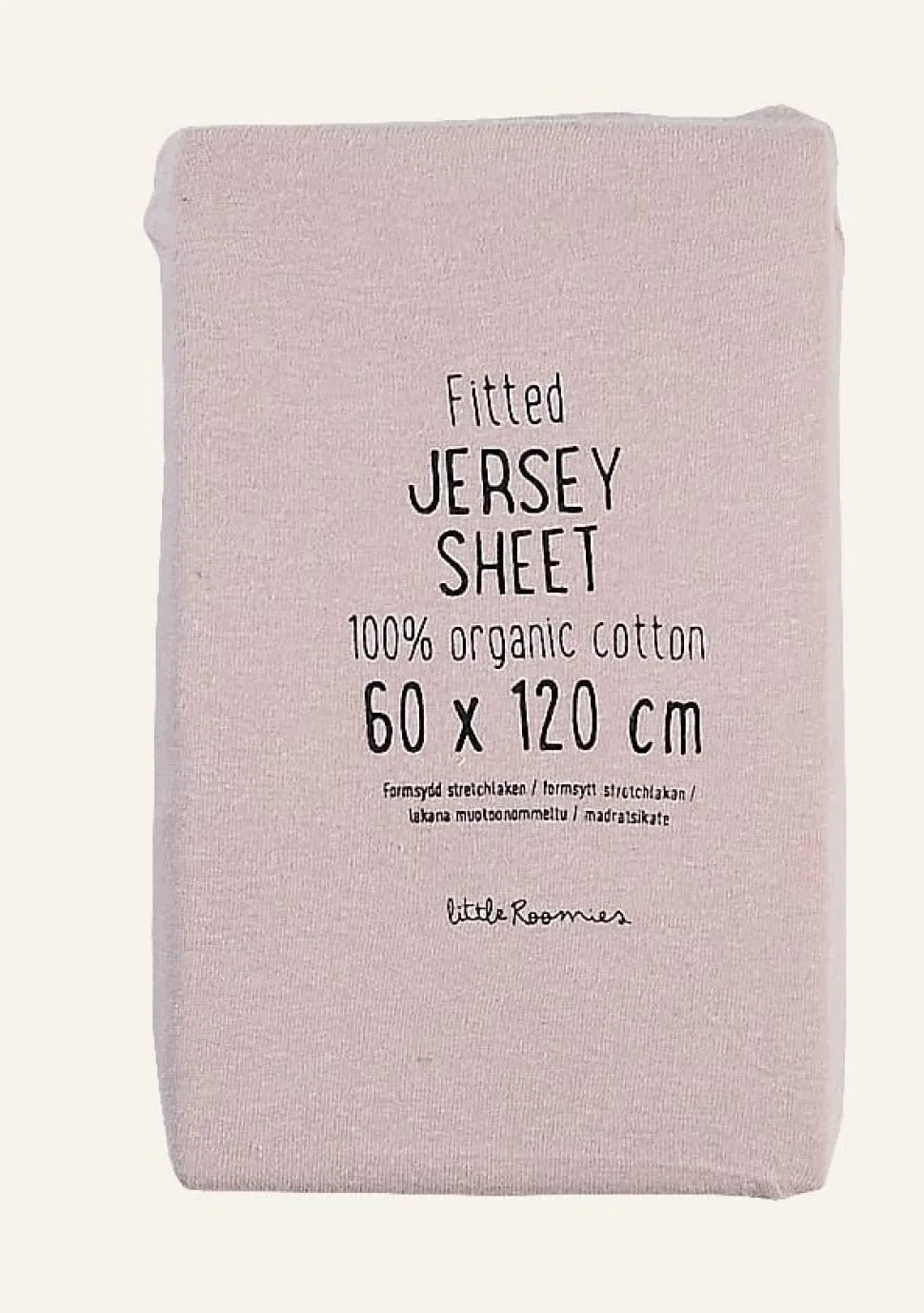 Jersey formsydd muotoonommeltu aluslakana vaaleanroosa