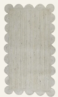 Jute Scallop matto luonnonväri