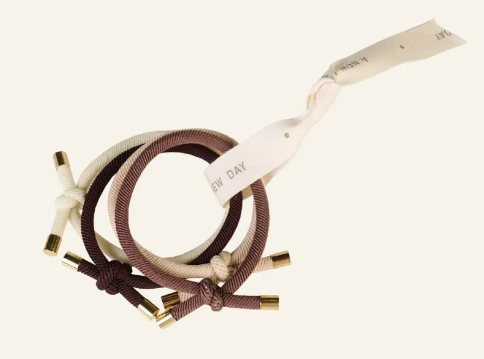 Knot Hiuslenkit 4 kpl moniväri/beige