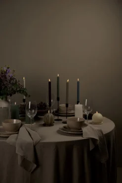 Lucius rustic round led-kynttilä valkoinen
