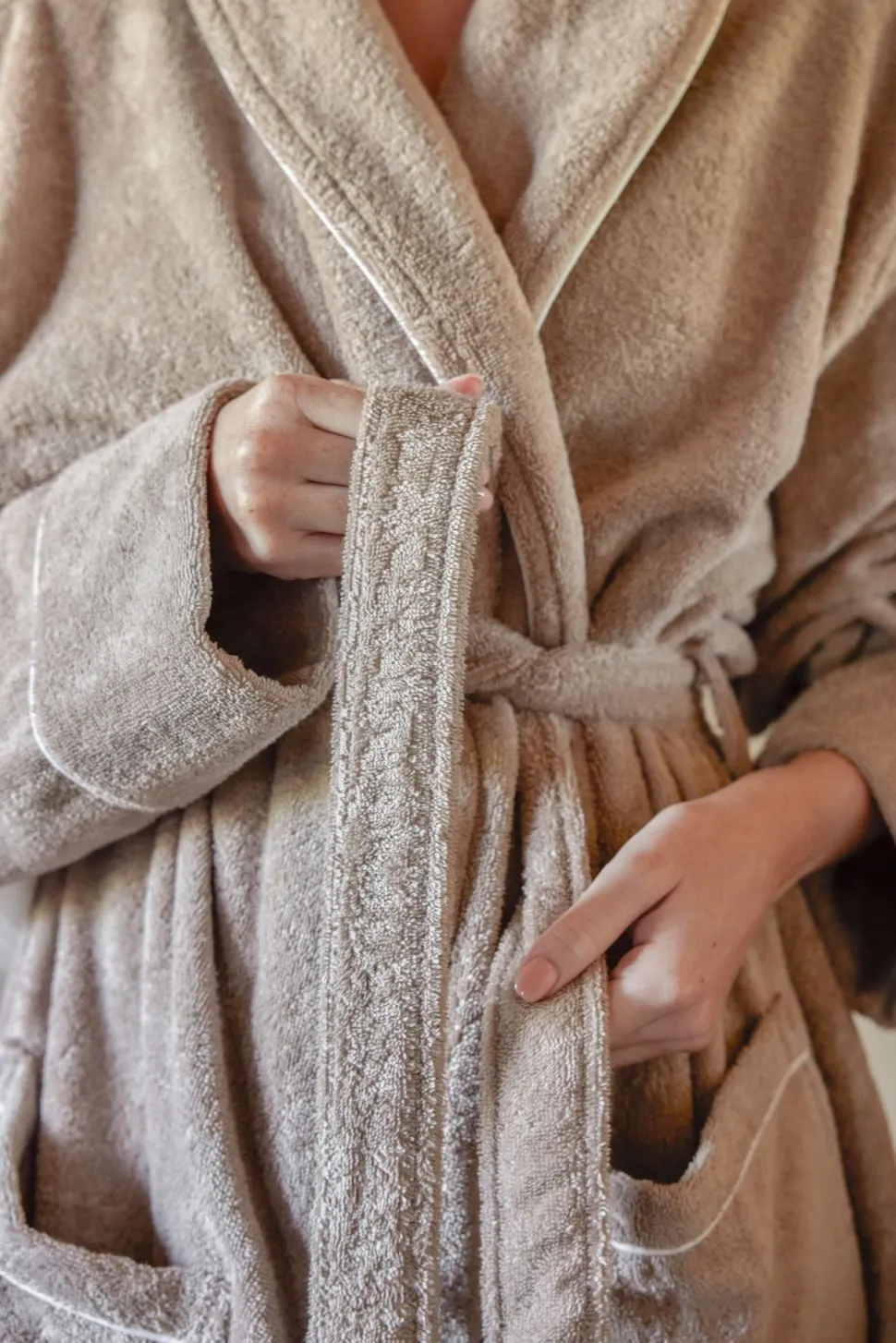 Lux kylpytakki beige