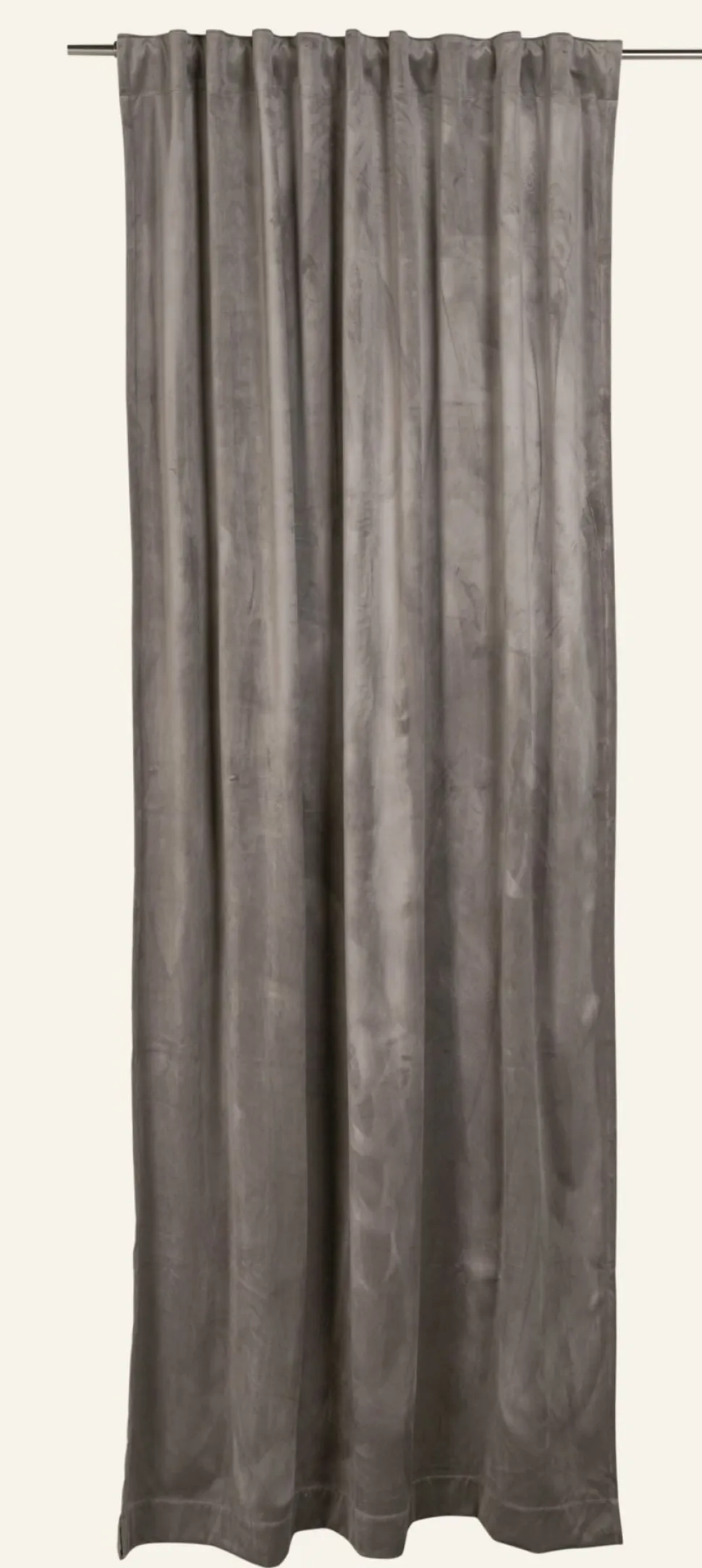 Mali velour verho harmaanruskea
