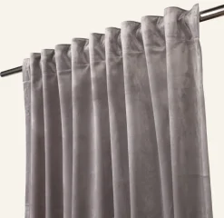 Mali velour verho vaaleanharmaa