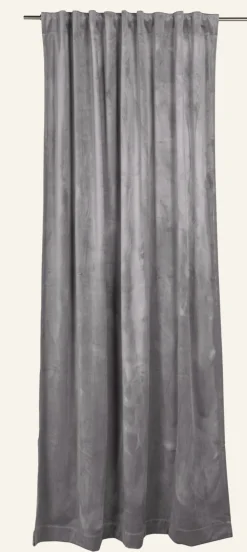 Mali velour verho vaaleanharmaa