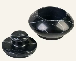 Marble säilytyspurkki musta