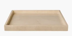 Marble square kynttilänpidin beige