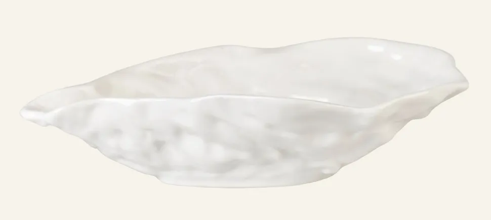 Oyster kulho luonnonvalkoinen