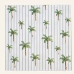 Palm stripes paperiservetit moniväri/vihreä