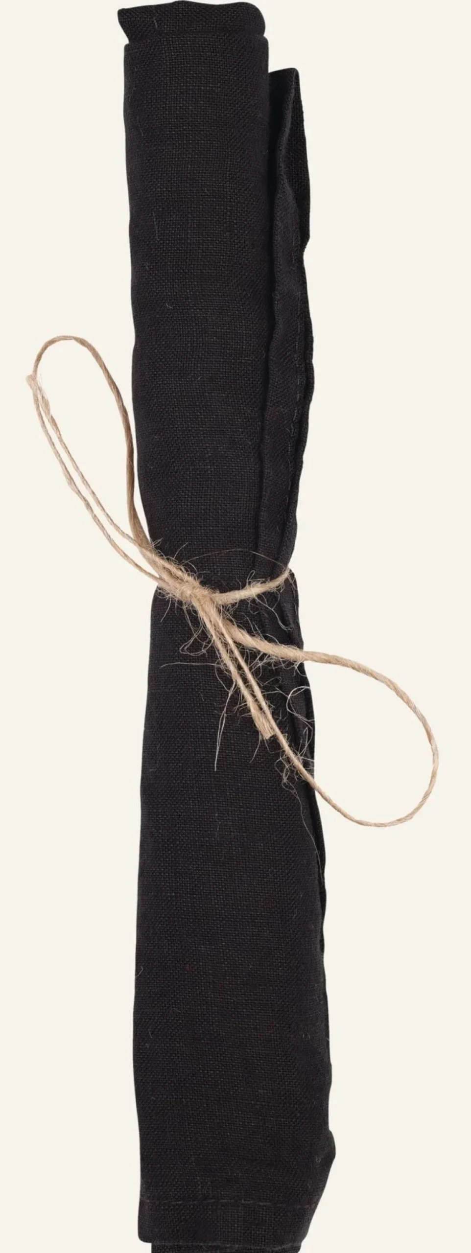 Pellavaservetti musta - 45x45 cm