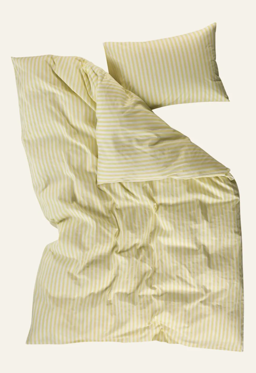 Pussilakanasetti puuvillaa vaaleankeltainen - 150x210 cm/50x60 cm