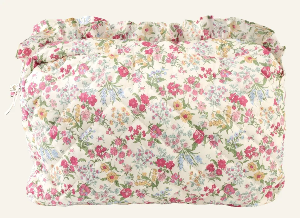 Rosemary ruffle large toilettilaukku creme