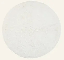 Round kylpyhuoneenmatto luonnonvalkoinen