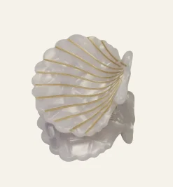 Scallop hiusklipsi valkoinen