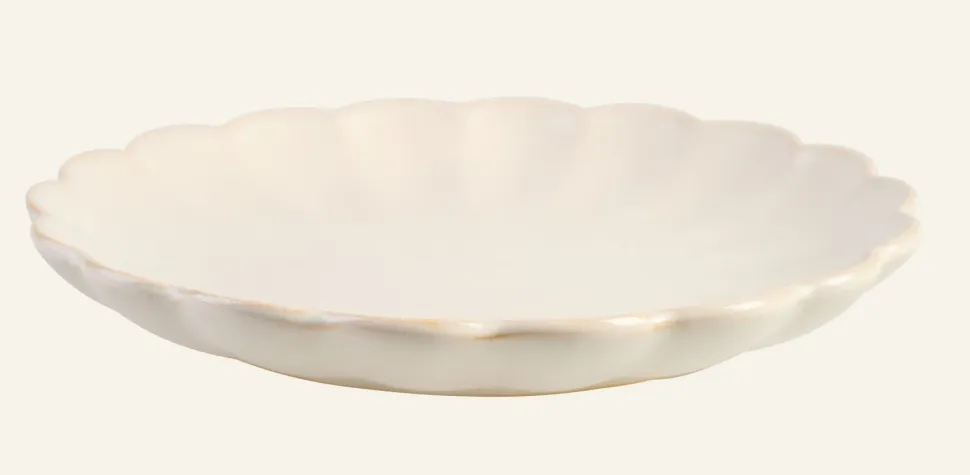 Scallop leipälautanen luonnonvalkoinen