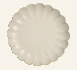 Scallop ruokalautanen luonnonvalkoinen