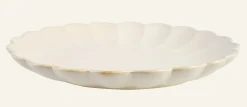 Scallop ruokalautanen luonnonvalkoinen
