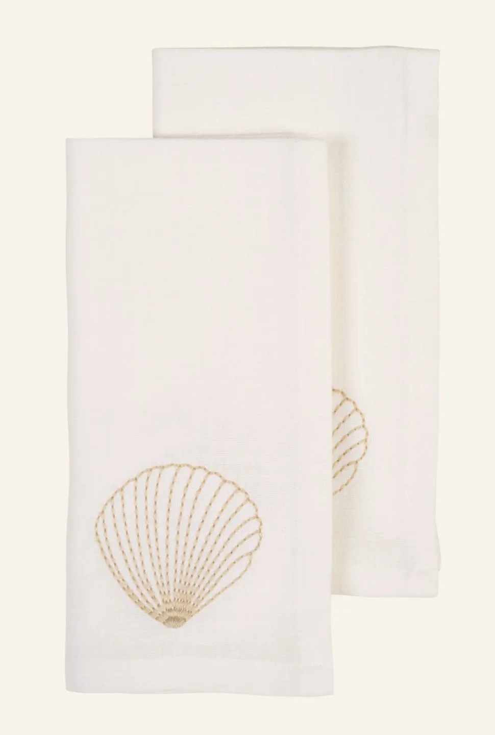 Shell kangaslautasliina, 2 kpl valkoinen