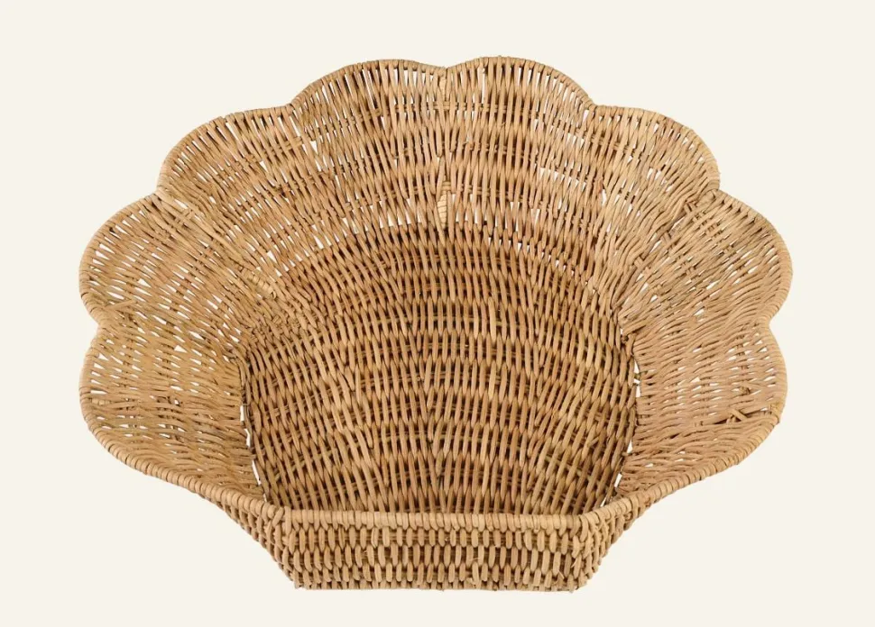 Shell rattan kori luonnonväri