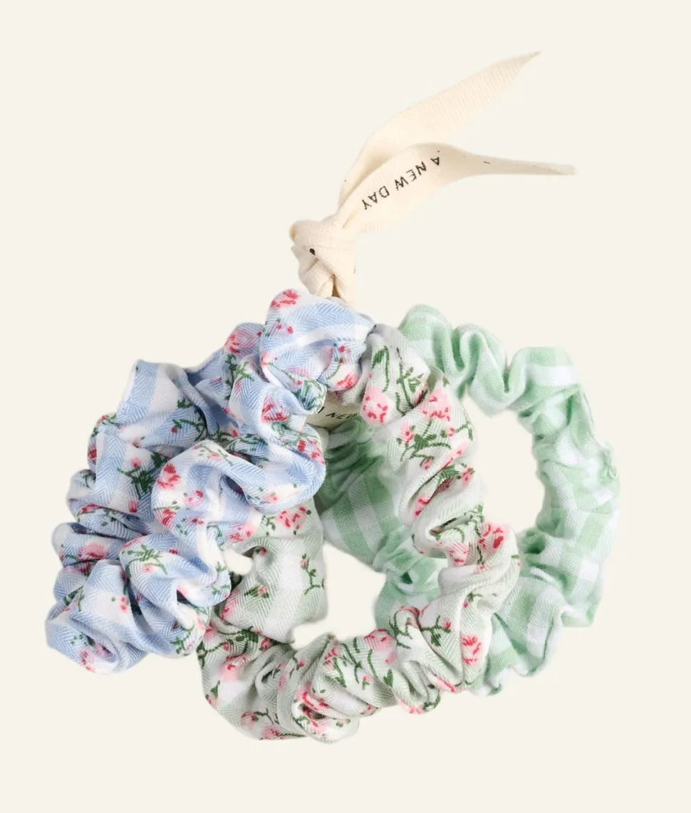 Summer Smal Elastic- 3 pack hiuslenkki vihreä