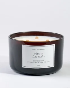 Vetiver Lavender large tuoksukynttilä harmaasininen