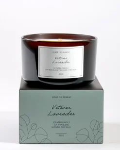 Vetiver Lavender large tuoksukynttilä harmaasininen