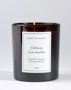 Vetiver Lavender tuoksukynttilä harmaasininen